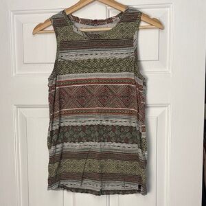 Sherpa Patterned Sleeveless Tank Top - Stretchy